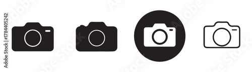 Camera icon set. photo camera icon. camera photography icon design 