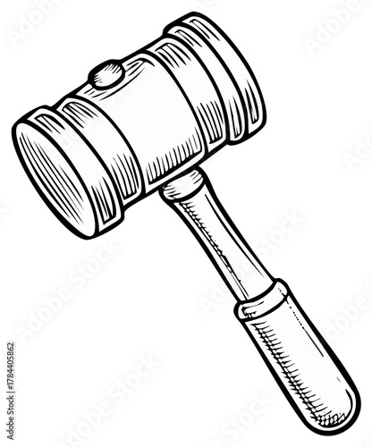 Lawyers Gavel Symbol of Justice and Authority in Courtroom