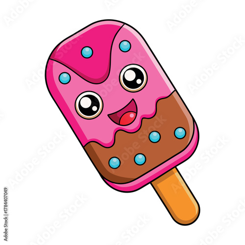 Colorful Ice Cream Bar Vector Illustration