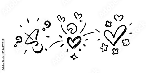 White Comic Explosion Heart Shape graphic