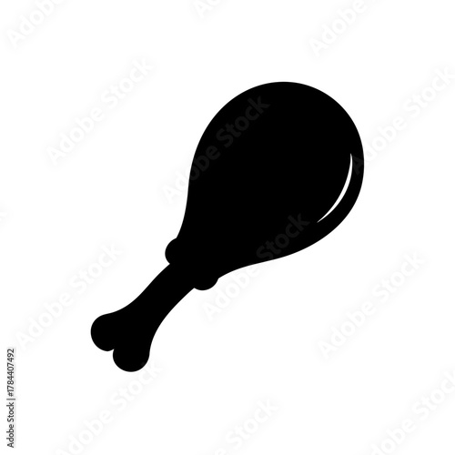 A chicken drumstick on transparent background