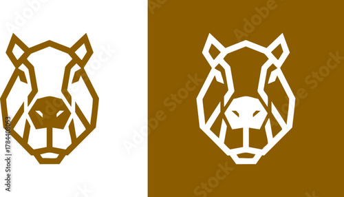 Geometric Wild Boar Head Logo Design