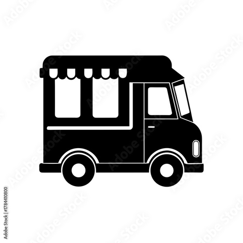 A food truck icon on transparent background