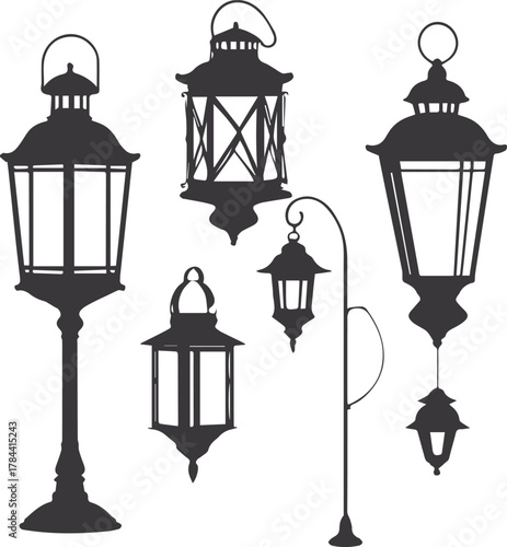 street lamp vector