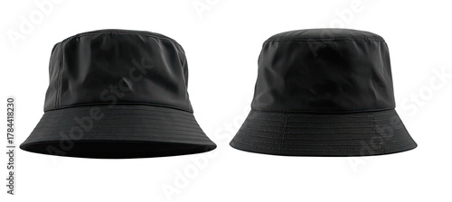 Two black bucket hats (4)