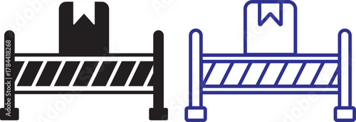 Road barrier icon set. Construction Barrier. Under construction highway restricted symbol. Barrier icon set multiple style collection