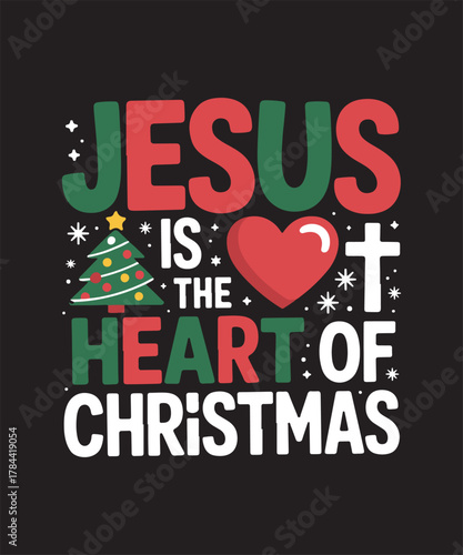 Christian Christmas Bible Verse Typography | Jesus Is the Light of the World | Faith-Based Holiday Scripture Quote | Religious Christmas T-Shirt Design, Holiday Gift Design, Nativity and Joy Theme Art