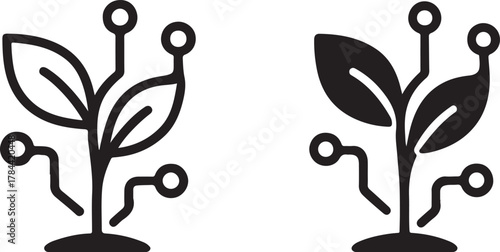 Smart Farm vector icon on white