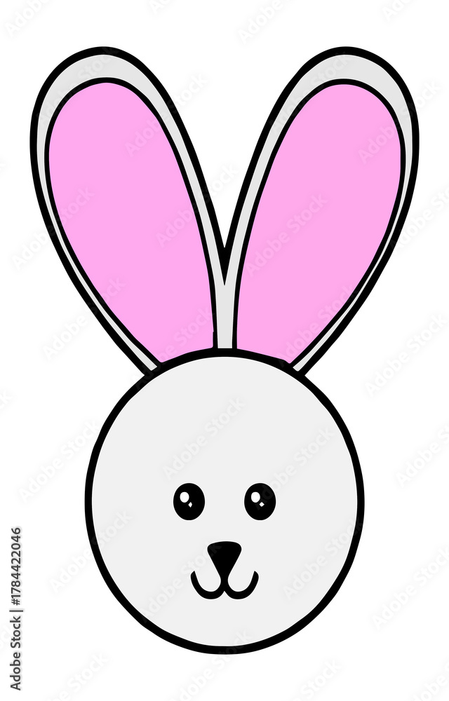 Obraz premium Cute Bunny Illustration Vector Design (Fully Editable EPS)
