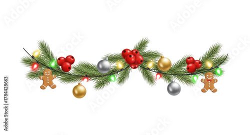 christmas decoration on white background