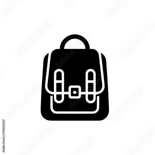 School Bag Vector Illustration, Stylish Student Backpack Design