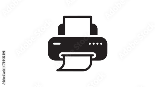 Printer icon simple flat vector illustration isolated on white background for web and mobile design