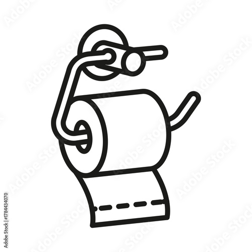 toilet paper holder icon vector design template