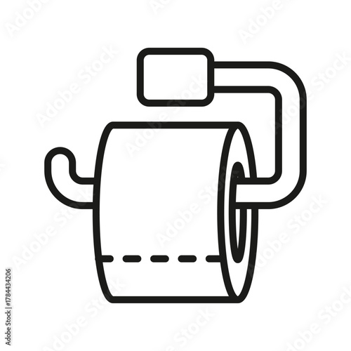 toilet paper holder icon vector design template