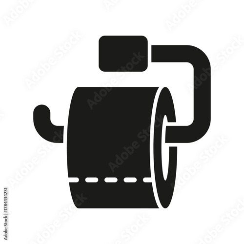 toilet paper holder icon vector design template