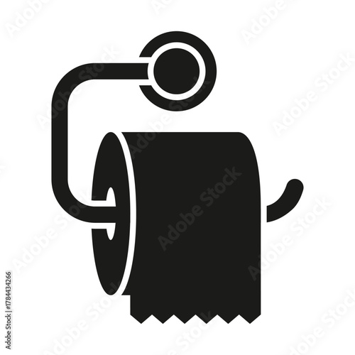 toilet paper holder icon vector design template