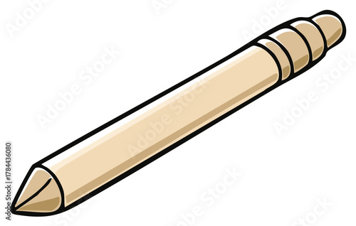 Cartoon illustration of a sharpened wooden stake a classic vampire hunter weapon