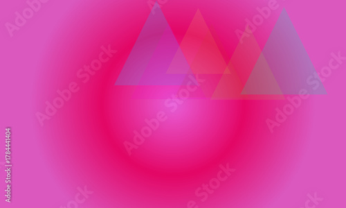 Abstract pink gradient background with overlapping translucent triangles