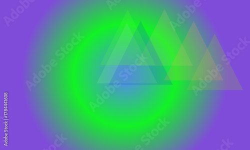Abstract geometric background with overlapping translucent triangles and vibrant gradient