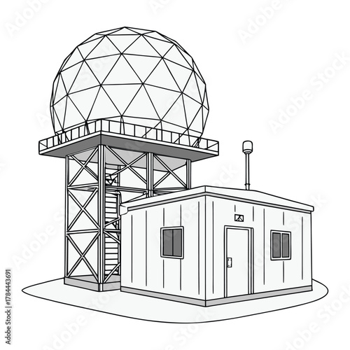 Doppler Weather Radar Station Concept Drawing