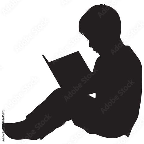 Focused child engrossed in reading a captivating book, inspiring learning, imagination, and quiet concentration, perfect for educational content and stories