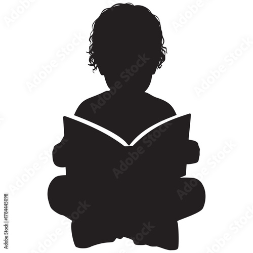 Engrossed child reading a captivating story, nurturing imagination and knowledge through literacy, a journey of discovery for young minds