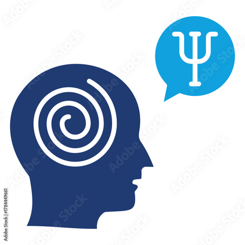 Mental Health Blue Icon