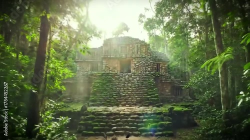 Ancient Jungle Ruins Stepped Temple Archaeology History Discovery