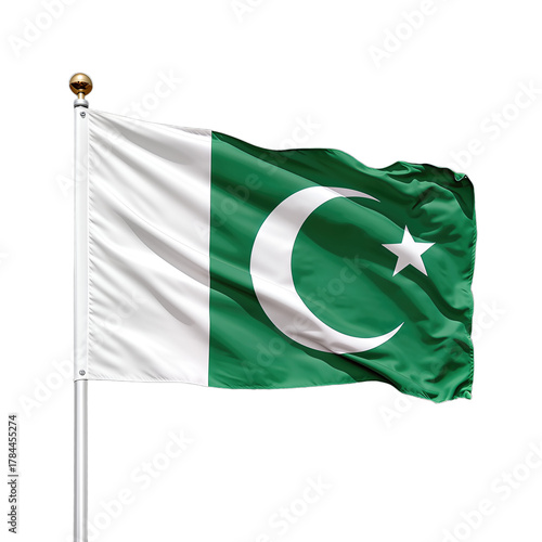Wallpaper Mural Pakistan Flag Waving in Wind Isolated on Transparent Background Torontodigital.ca