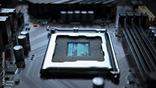 CPU Socket Motherboard Pins Computer Hardware Technology Engineering