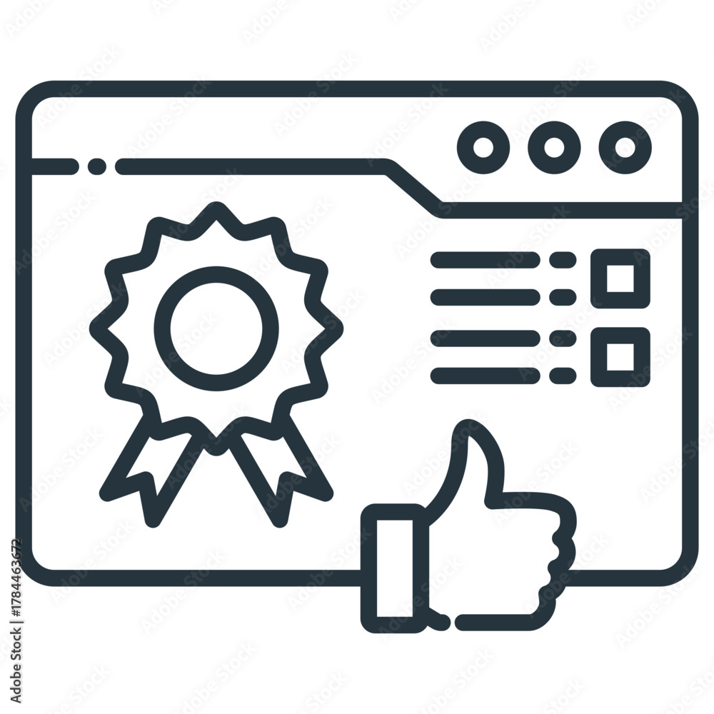 Obraz premium Page Quality Outline Icon