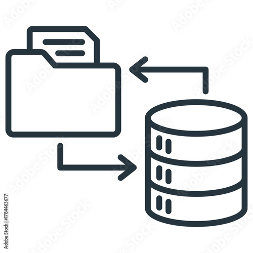 Data Transformation Outline Icon