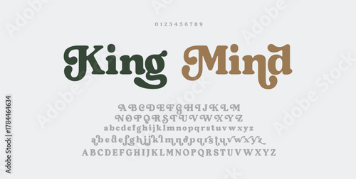 legant Font Uppercase Lowercase and Number. Classic Lettering Minimal Fashion Designs. Typography modern serif fonts regular decorative vintage concept. vector illustration.