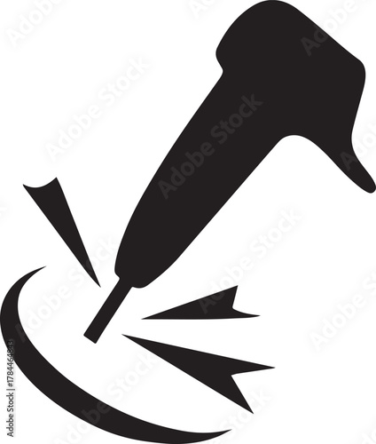 Dentist stool beside empty dental chair silhouette, symbolizing clinic readiness concept.