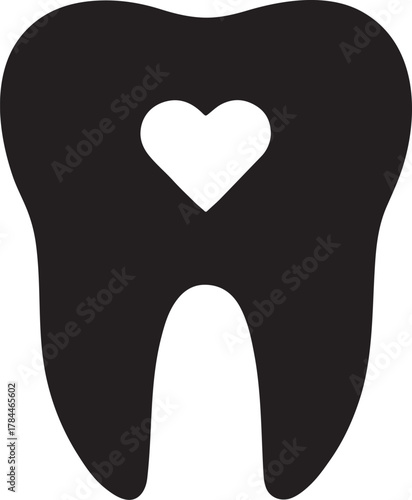 Row of teeth silhouette in slight curve, symbolizing full smile and cosmetic dentistry.