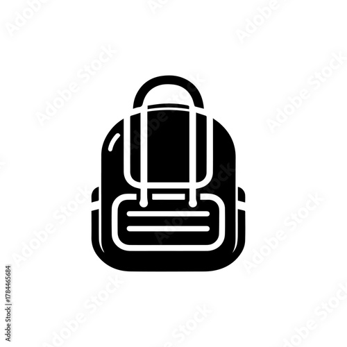 School Bag Vector Illustration, Modern Kids Backpack Design