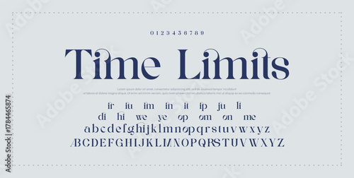 Luxury font alphabet logo. Typography beautiful fashion elegant classic letters serif italic fonts decorative wedding vintage blossom logos. vector illustration.