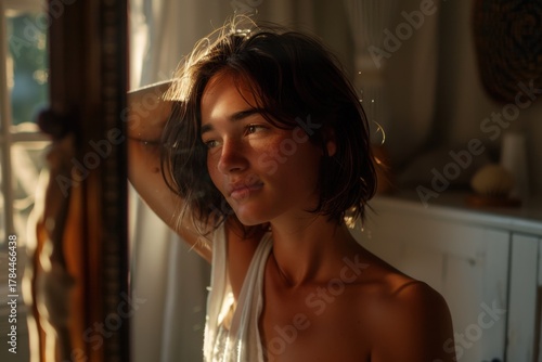 Young Woman's Morning Routine at the Apartment