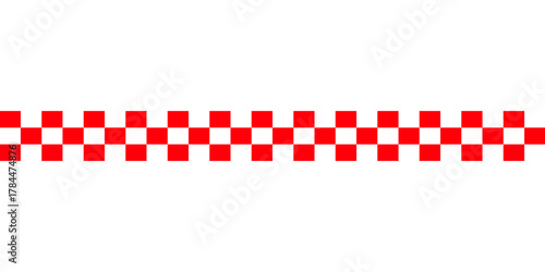 Red Square racing checkerboard pattern. Chessboard geometric pattern. Rally checkerboard pattern.Vector illustration on white background modern.