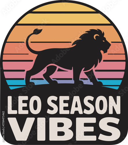Leo season vibes astrology sign zodiacal date of birth sun sign design graphics