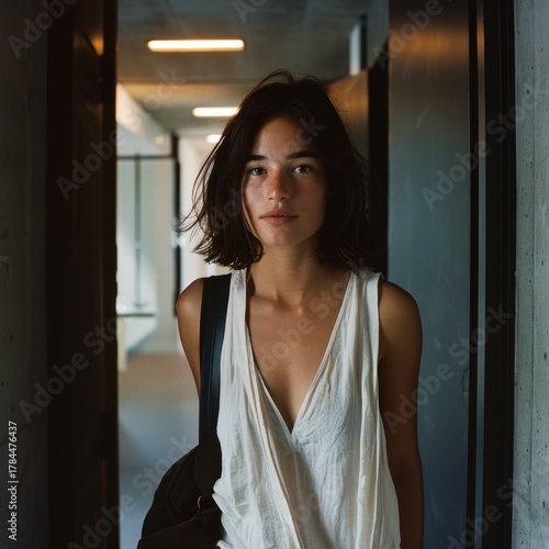 Young Woman in her Apartment doing her morning routine