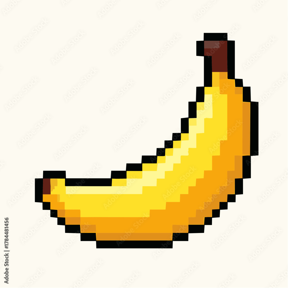 Obraz premium Banana Pixel Art
