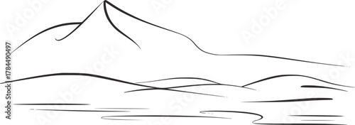 Mountain landscape abstract sketch nature