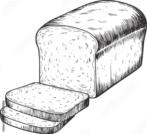 Sliced loaf bread food