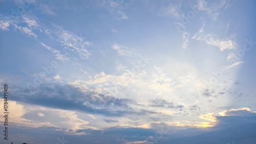 texture abstract white clouds in the beautiful blue sky