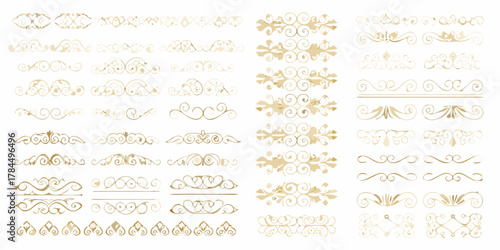 vector set of vintage floral elements
