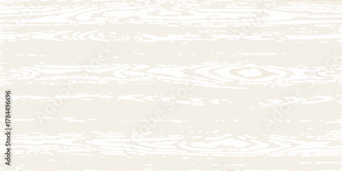 Abstract seamless pattern of light beige wood grain texture with white distressed lines and circles