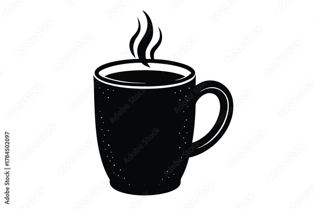 Obraz premium warm drink mug vector icon silhouette