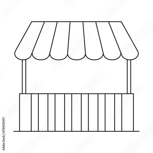 illustration of market stall