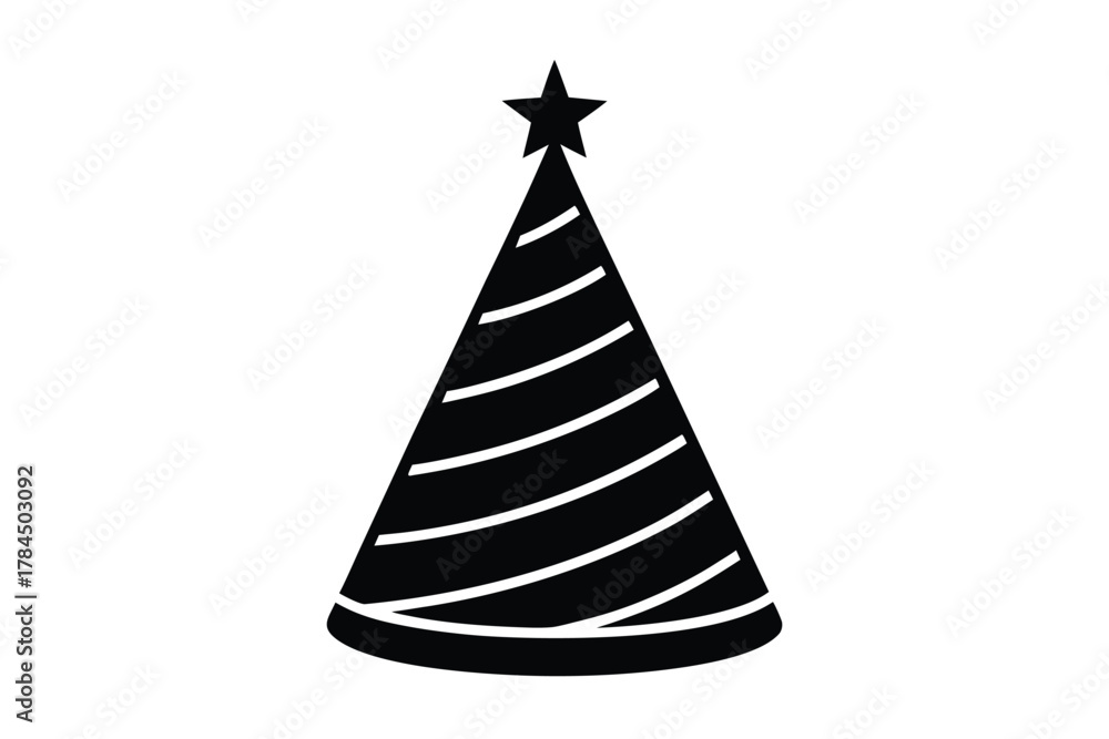 Fototapeta premium party hat vector icon silhouette